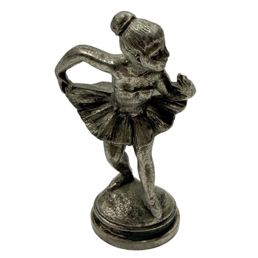 Vintage Miniature Pewter Ballerina Figurine